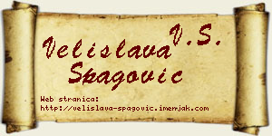 Velislava Špagović vizit kartica